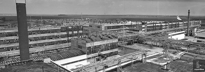 Общий вид Могилевского комбината синтетического волокна им.В.И.Ленина, 1970 г.Могилев, Фототека ЦНИС Минпромстроя БССР, В.Адарич-стр. 0