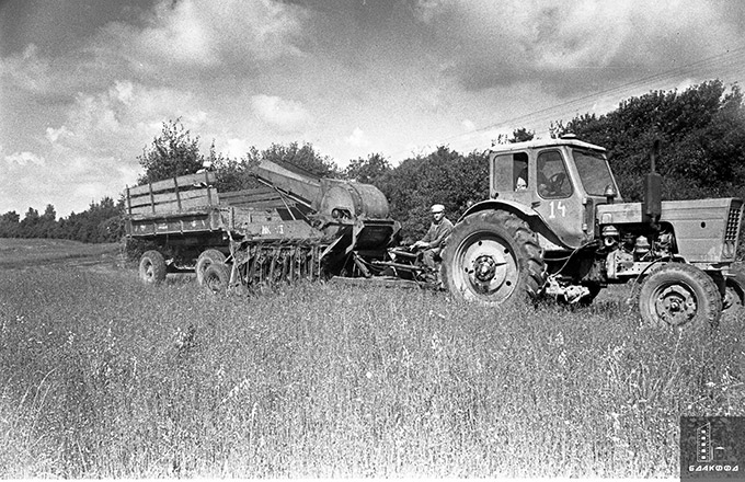 Механизированная уборка льна в колхозе «Прогресс» Витебского района. 1978 г., Витебская обл. Фототека редакции газеты «Ленинская правда», Н.Шевченко-стр. 0