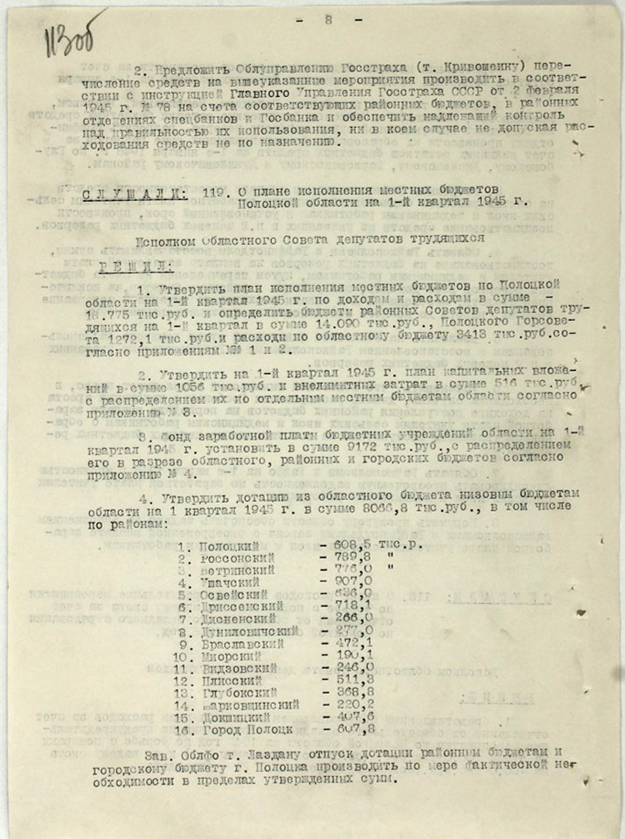 Протокол № 9 заседания Исполнительного комитета Полоцкого областного Совета депутатов трудящихся и его исполнительного комитета [Решение № 148 «Об открытии 5 вновь построенных высоководных мостов через р.Западную Двину, р.Полоту и р.Дриссу»]-стр. 7