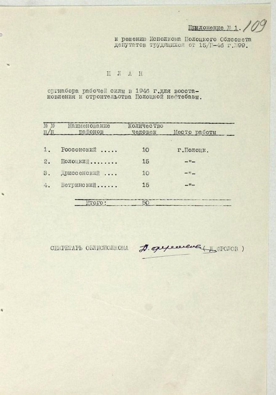 Протокол № 5 заседания Исполнительного комитета Полоцкого областного Совета депутатов трудящихся и его исполнительного комитета [Решение № 86 «О ходе строительства тепловой электростанции в городе Полоцке», Решение № 89 «О создании в городе Полоцке областного историко-краеведческого музея»]-стр. 27