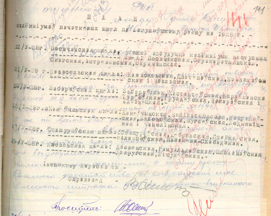 Список начальных школ Богушевского района за 1928 г.-стр. 0