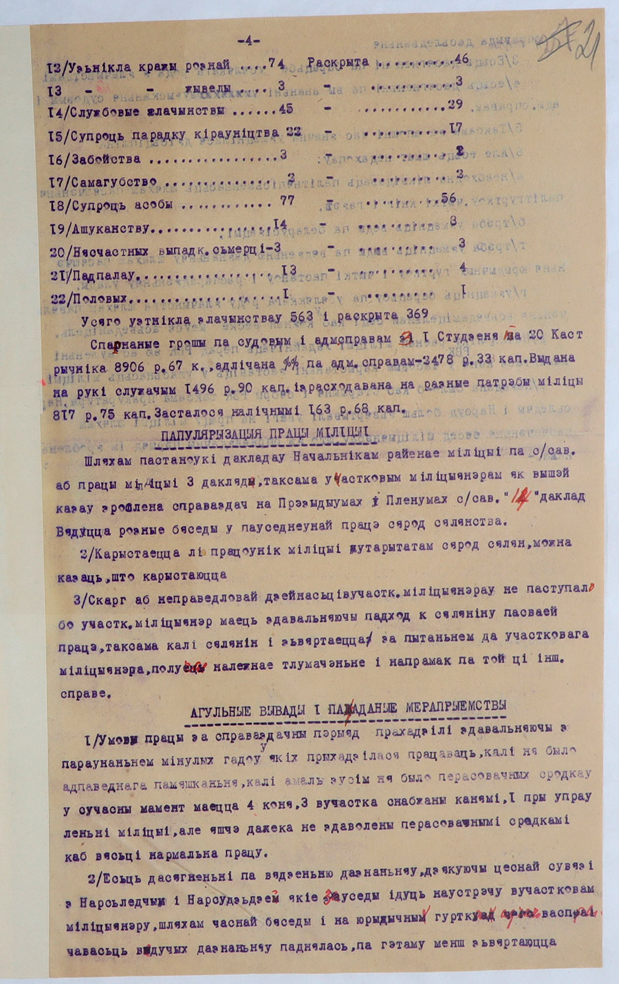 Отчет Ушачской районной милиции с 1-го января по 20-е октября 1927г.-стр. 6