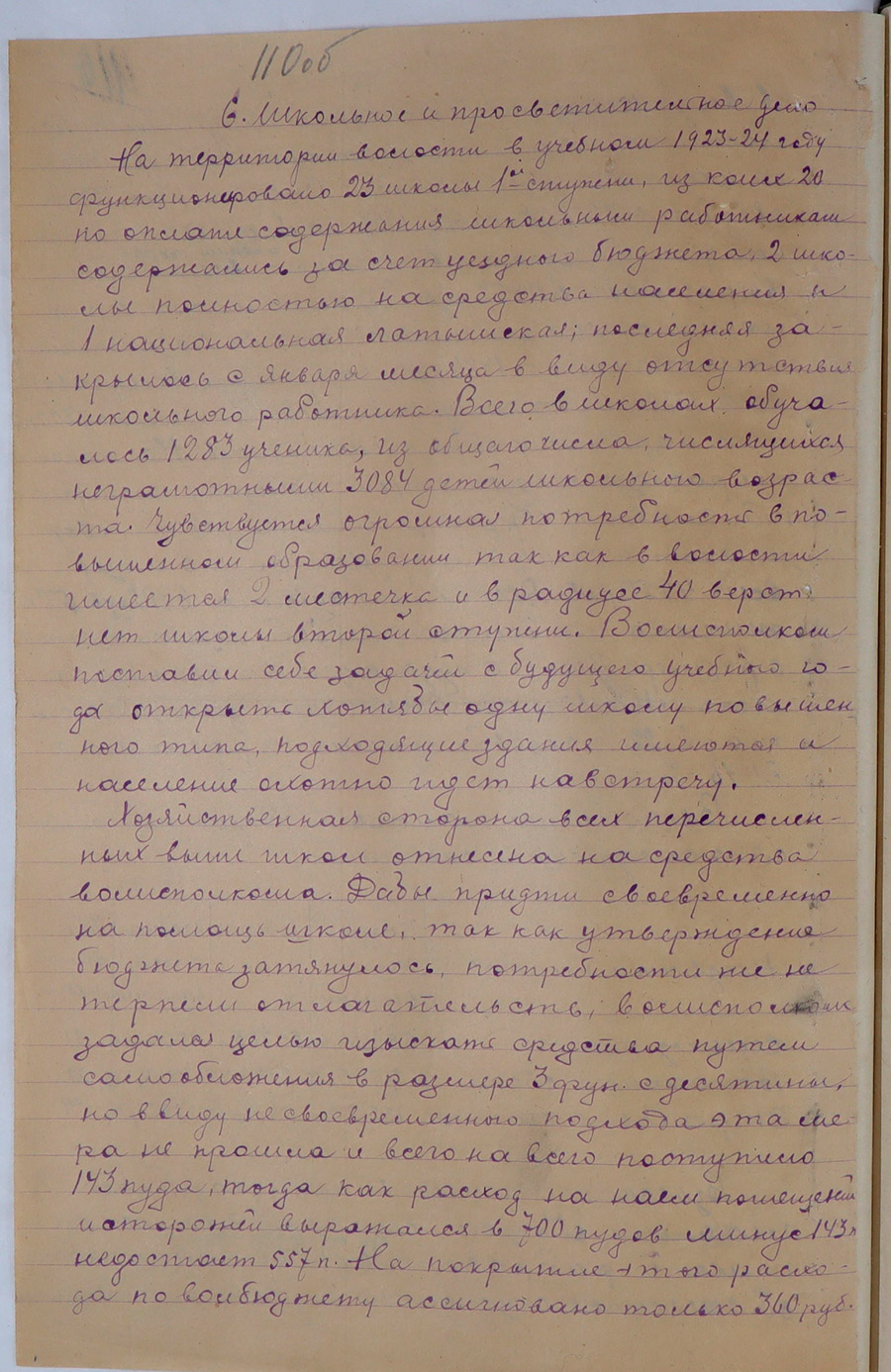 Доклад председателя Ушачского волисполкома Бочейковского уезда Центральному исполнительному комитету БССР-стр. 9
